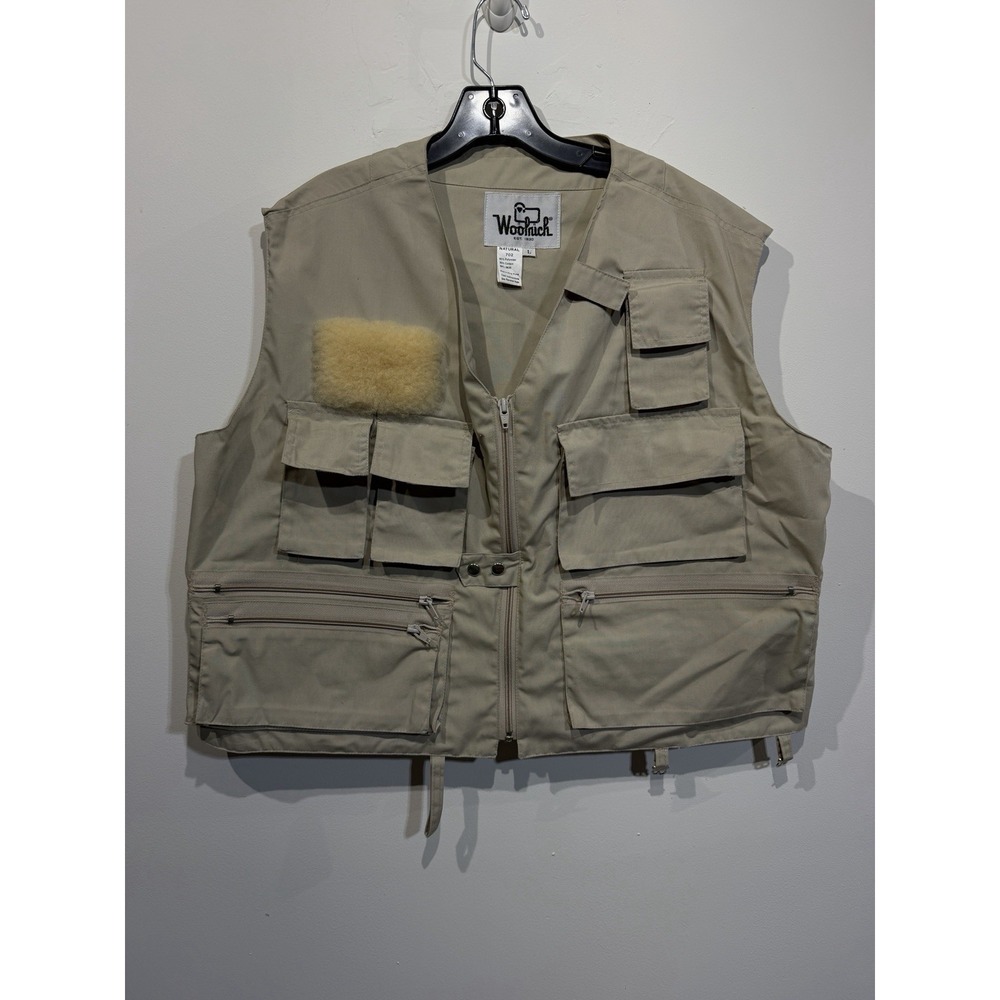 Vintage Woolrich Sportsman's Fly Fishing & Camping Utility Vest Mens Size L